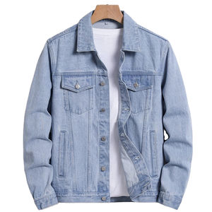 Chaqueta de Mezclilla Duradera con Estampado de Moda, Chaqueta de Mezclilla de Algodón para Hombre, Chaqueta de Mezclilla con Logotipo Personalizado para Hombre - Product Image 1