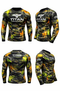 เสื้อแรชการ์ดสำหรับผู้ชายและผู้หญิง - น้ำหนักเบา ระบายอากาศได้ดี ยืดหยุ่นได้ ผลิตจากผ้าสแปนเด็กซ์/โพลีเอสเตอร์ ป้องกันรังสียูวี แห้งเร็ว ด้านหน้าเป็นผ้าแห้งเร็ว - Product Image 6