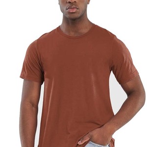 Camiseta de Manga Corta con Cuello Redondo para Hombre, Corte Regular, Estilo Casual, 100% Algodón Jersey, Color Sólido - Product Image 2