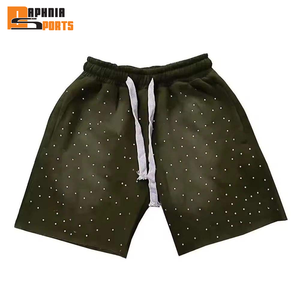 Pantalones Cortos para Hombre, 100% Algodón, Tallas Grandes, con Pedrería, Logotipo Personalizado, Moda Urbana, Proveedor Mayorista - Product Image 4