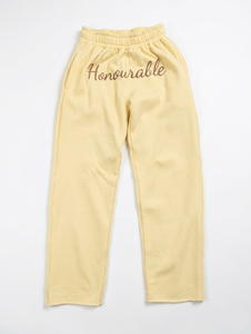 Pantalon de survêtement décontracté pour femme, taille élastique, 100 % coton tricoté, coupe ample, jambe large, hiver, avec impression de texte personnalisée - Product Image 1