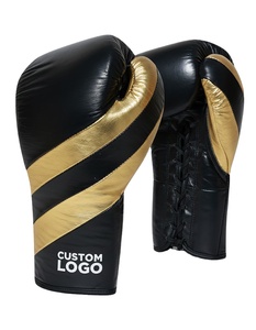 Custom Logo Boxing <b>Gloves</b> Genuine Leather <b>Lace</b> Up Training <b>Gloves</b> Wholesale - Product Image 1