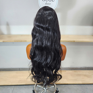 Pelucas de cabello humano Remy sin pegamento con encaje frontal, rizadas y afro, estilo Birmano, para cortar y adaptar, para mujeres negras. - Product Image 4