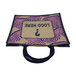 Sac fourre-tout en jute de haute qualité, fourni directement par l'usine, vente en gros à bas prix, logo personnalisé imprimé, Bolsas De Yute - Product Image 3