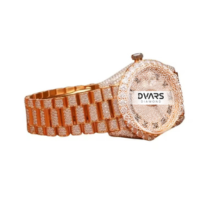 Montre-bracelet de luxe à quartz pour cadres, en alliage premium, étanche, avec cristal saphir et diamant Moissanite couleur D VVS1, pour usage professionnel - Product Image 3