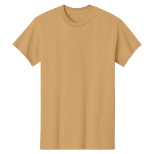 เสื้อยืดคอกลมผู้ชายสไตล์ไฮสตรีท ผ้าเจอร์ซีย์คอตตอน 100% พร้อมตัวเลือกโลโก้แบบกำหนดเอง สีทองโบราณ แห้งเร็ว ระบายอากาศได้ดี - Product Image 4
