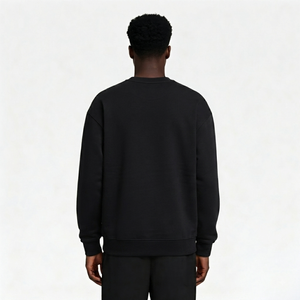 Sudadera de cuello redondo para hombre al por mayor, de ajuste regular oversize, de punto de algodón y forro polar, con estampado de letras, estilo casual - Product Image 4