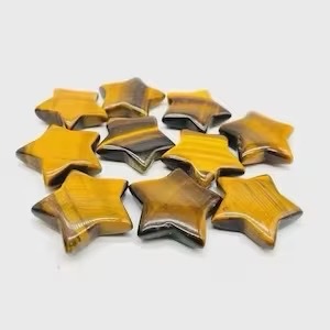 Mini Ciondolo a Forma di Stella Pentagramma in Occhio di <span class=keywords><strong>Tigre</strong></span>, Cristallo Naturale Lucido Intagliato a Mano, Tema Amore per Occasioni Natalizie - Product Image 1