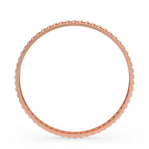 Brazalete Ondulado en Oro Rosa con Detalles de Diamantes Cultivados en Laboratorio - Product Image 2