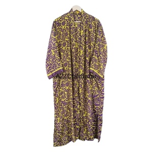 Bata Kimono de Seda 100% de Alta Calidad con Cuello en V, Diseño de Parches, Larga, con Cierre de Cordón, para Primavera/Verano, Ropa de Estar de Lujo - Product Image 1