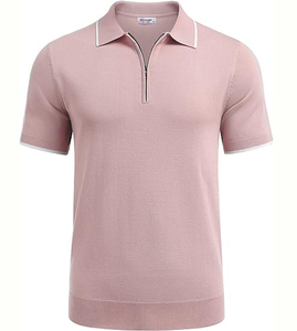 เสื้อโปโลสีชมพูพรีเมียมสำหรับผู้ชายรุ่นใหม่ล่าสุด แขนสั้น สไตล์ลำลอง ผ้าปิเก้ รับผลิตตามแบบ OEM แบรนด์ส่วนตัว ขายส่งจากโรงงาน - Product Image 5