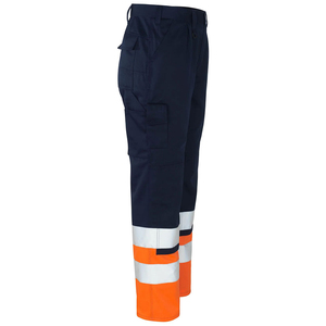 Men's High Quality 100% Cotton Reflective Safety <b>Cargo</b> <b>Work</b> <b>Pants</b> Protective Workwear Construction Workers Trouser - Product Image 6
