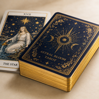 Cartes de tarot personnalisées en gros avec impression en espagnol et guide, estampage à chaud, jeu de cartes d'affirmation Oracle, jeu de tarot