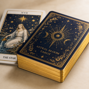 Tarjetas de <span class=keywords><strong>Tarot</strong></span> Personalizadas al por Mayor <span class=keywords><strong>con</strong></span> Impresión en Español y Guía, Estampado en Caliente, Cartas de Oráculo <span class=keywords><strong>con</strong></span> Afirmaciones - Product Image 4