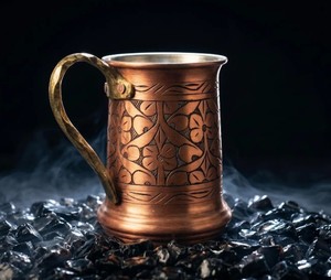 Taza de Cobre Hecha a Mano con Asa Cómoda para Restaurante, Hotel, Hogar, Cocina, Presentación de Bebidas, Uso Diario - Product Image 4
