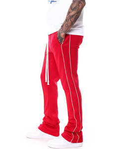 Pantalones Anchos Acampanados de Estilo Informal para Uso Diario, 100% Poliéster, Felpa, Secado Rápido, Pantalones Deportivos Casuales para Hombre - Product Image 3