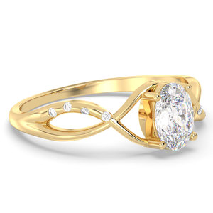 Bagues de promesse de mariage REYES personnalisées en argent sterling 925 avec moissanite ovale de 0,62 carat pour femmes, bijoux magnifiques certifiés GRA - Product Image 3