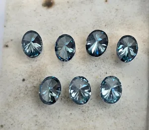 Diamant ovale de taille 5*3 mm, couleur bleu vif fantaisie, clarté VVS-VS, diamant CVD cultivé en laboratoire pour la fabrication de bijoux fantaisie - Product Image 5