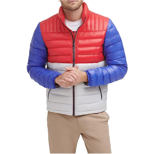 EXORO APPARELS Men's Lightweight Quilted <b>Canvas</b> <b>Jacket</b> Windproof Zippered Stand Collar Casual Winter Coat Regular Fit High - Product Image 1