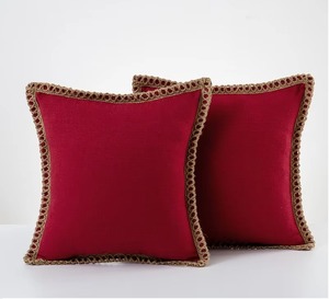 Funda de Cojín Rectangular Tejida 100% Algodón, Color Sólido, Costura Hecha a Mano, Estilo Moderno, para Uso en el Hogar y Hoteles - Product Image 3