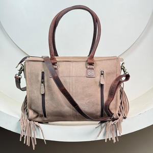 2025 haut à la mode conception populaire point de botte en cuir suédé véritable frange sac fourre-tout dames sacs luxe bandoulière sac à main pour les femmes - Product Image 5