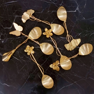 Paires de 2 cuillères de service en métal pour restaurants, finition dorée, couverts décoratifs, manche design, best-sellers - Product Image 6