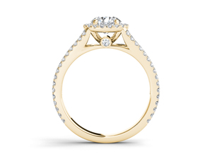 Anillo Solitario de Oro Sólido de 14K con Diamante Cultivado en Laboratorio de 1 Quilate, Corte Brillante Redondo VVS EF, para Uso Diario, Bodas, Estilo Moderno - Product Image 2
