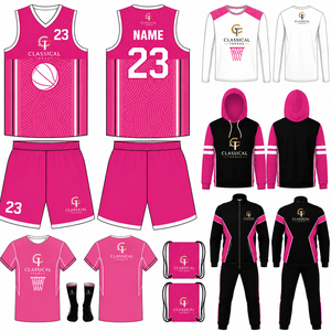 Basketball Deal Package Jersey Shorts Shirts Lace Up Shirt Jacket Pants <b>Socks</b> Headband Arm Sleeves Wristbands Uniform Set - Product Image 1