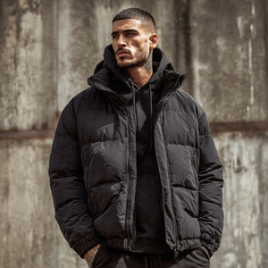 Parka Acolchada para Hombre, Chaqueta de Invierno Gruesa y Cálida con Capucha y Cuello, Abrigo Acolchado, Prendas de Abrigo para Hombre, Chaquetas Acolchadas Oversize para Hombre - Product Image 4