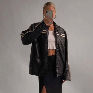 Women's Oversized Genuine <b>Leather</b> Breathable Windproof <b>Winter</b> <b>Jacket</b> Oversized Comfortable Fashion Wear - Product Image 1