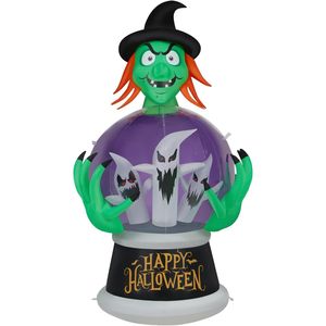 Halloween 5.9FT zucca fantasma gonfiabile all'aperto per feste decorazioni a LED per giardino prato decorazioni negozio casa - Product Image 3