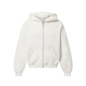 Sudadera con Capucha de Felpa de Algodón Grueso SAAR INDUSTRIES para Hombre, Talla Grande, Color Blanco Sólido, Estilo Casual Urbano, Color y Talla Personalizables, Invierno - Product Image 5