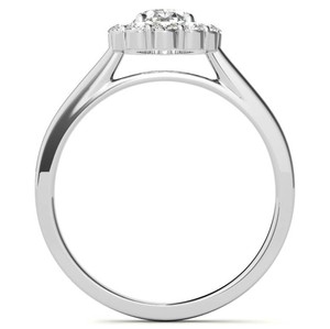 Oval Cut Moissanite Luxury Certified <b>Ring</b> 925 Sterling <b>Silver</b> White Gold Plated <b>Solitaire</b> Engagement Bridal Wedding Promise <b>Ring</b> - Product Image 4