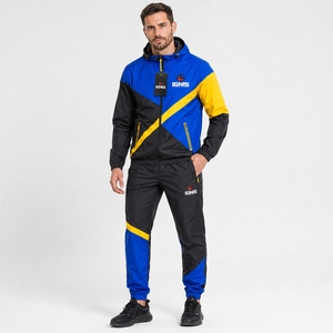 Ensemble de survêtement coupe-vent pour homme, style moderne, veste à capuche et pantalon, deux pièces, confortable, vêtements de sport de plein air, vêtements de mode - Product Image 1