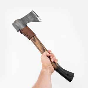 Custom Handmade High Quality Perfect <b>Axe</b> <b>Camping</b> & Hunting Gift Sheath Hand Forge Carbon Steel Viking <b>Axe</b> with Carved Handle - Product Image 5