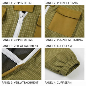 Trajes de Apicultura Transpirables de Alta Calidad a Precio Mayorista con Respirador, Bajo MOQ, Uniforme de Trabajo para Venta en Línea - Product Image 6
