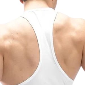 Mens <b>White</b> Racerback <b>Tank</b> <b>Top</b> Sleeveless Athletic Shirt Lightweight Casual Workout Running Gym Training Sportswear Fitted - Product Image 4
