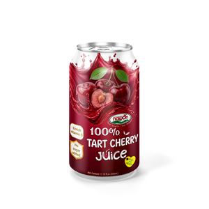 Jus de cerise en conserve en gros, approvisionnement direct usine, fabricant de boissons sous marque privée, OEM ODM, boisson 100% pure de fruits - Product Image 1