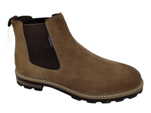 Botines Chelsea de Ante Sintético con Punta Redonda, Sin Cordones, Suela de Goma, Entresuela de EVA, Transpirables, para Todas las Estaciones, Color Sólido - Product Image 1
