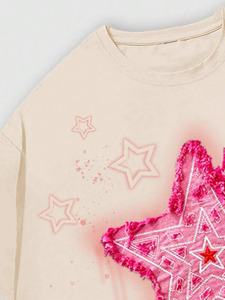 เสื้อยืดโอเวอร์ไซส์ผู้ชาย พิมพ์ลายพัฟฟ์แบบมีเท็กซ์เจอร์ ผ้าฝ้าย ระบายอากาศได้ดี สตรีทแวร์ รับผลิตตามแบบ OEM พร้อมสกรีนโลโก้ตามสั่ง - Product Image 3