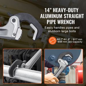 Chiave per Tubi in Alluminio da 14 Pollici con Regolazione Automatica della Fessura e Design Ergonomico per Facilitare i Lavori Idraulici - Product Image 6