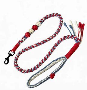 Laisse pour chien faite à la main avec empreinte de patte, laisse tressée en coton pour chiot, laisse pour animal de compagnie douce et durable, cadeau pour les amoureux des chiens - Product Image 2