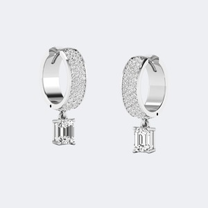 Boucles d'oreilles de luxe en diamants de laboratoire multi-formes taille brillant 1,50 CTW en argent sterling 925, couleur EF, clarté VVS-VVS, Taurus Jewels - Product Image 1
