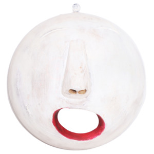 Handcrafted <b>White</b> Wooden Animal-Themed Round Engraved Mid Century Modern Home Decor | OEM Custom Wholesale - Product Image 1