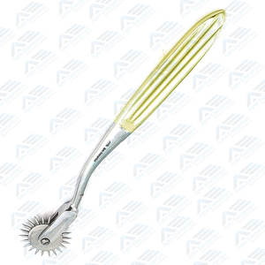 Instrumento quirúrgico de diagnóstico de molinete para pruebas nerviosas y sensoriales, molinete de Wartenberg neurológico dorado cromado - Product Image 4