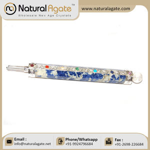 Baguette tibétaine en cristal de quartz d'artisanat de pierre semi-précieuse pour le style de mascotte de guérison de méditation - Product Image 6