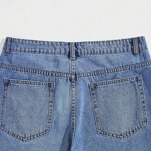 Shorts de mezclilla para hombre de alta calidad, diseño personalizado, shorts de mezclilla rotos para hombre, shorts de mezclilla con apliques bordados. - Product Image 5