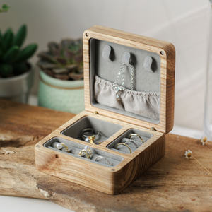 Boîte à alliances en bois blanc, boîte à bagues de mariage, boîte de demande en mariage, boîte à alliances d'anniversaire en bois - Product Image 5