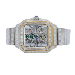 KRIARA Good Quality Moissanite Diamond <b>Watch</b> Luxury Fashion Wristwatch For Men And <b>Women</b> With Sparkling Stone Available For Sale - Product Image 1