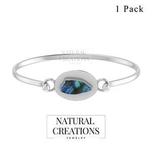925 Sterling Silver Twister <b>Bracelet</b> Labradorite Gemstone Rough Shape Natural Bezel Setting Luxury High Finish Unisex Women - Product Image 2